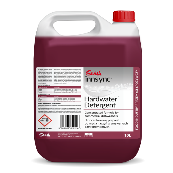 Hardwater Detergent 10l - Płyn myjący do zmywarek gastronomicznych
