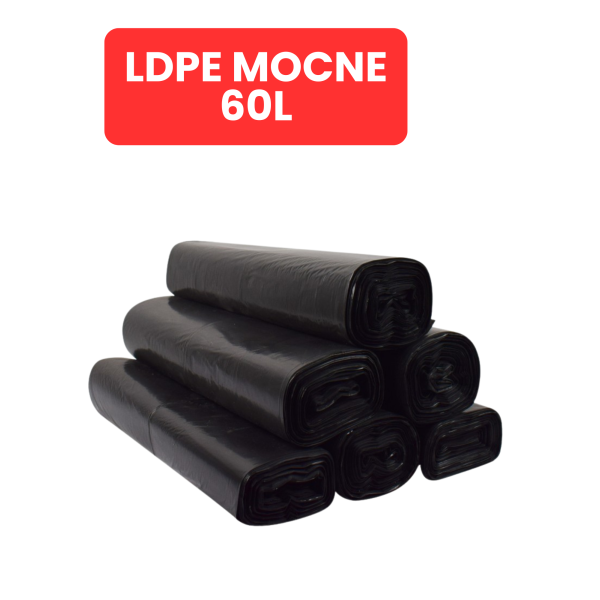 Worki na odpady MOCNE LDPE 60l - 25szt