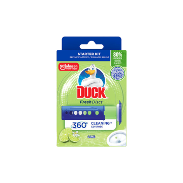 Duck Fresh Discs "Lime"- Żelowy krążek do toalety o zapachu limonkowym (urządzenie + wkład)