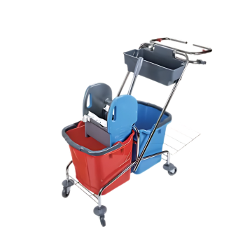 Zestaw sprzątający dwu-wiadrowy 2x25l - Chromowany