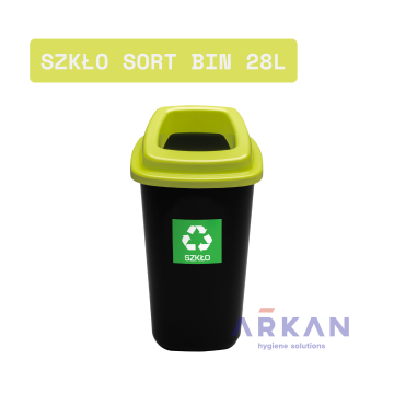 SORT BIN Kosz do segregacji 28l - SZKŁO