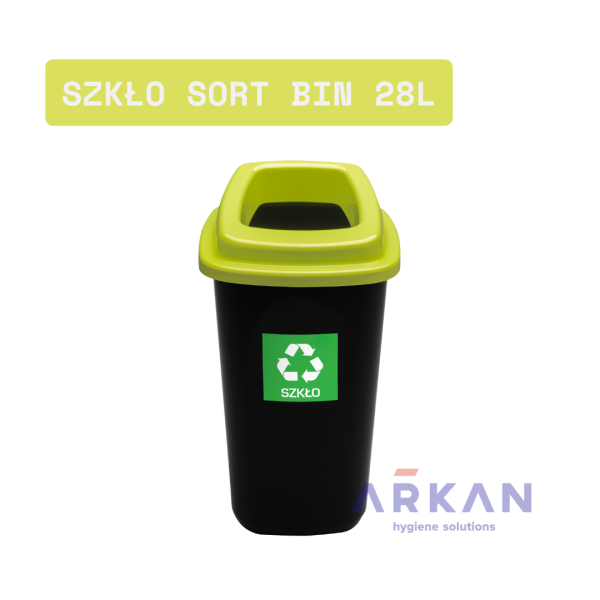 SORT BIN Kosz do segregacji 28l - SZKŁO