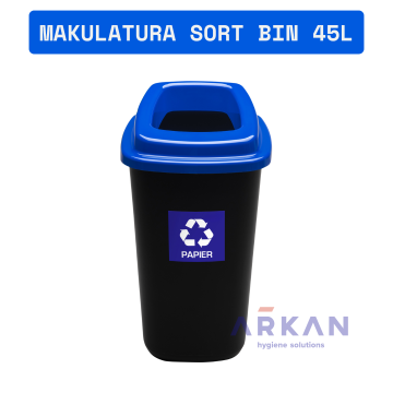 SORT BIN Kosz do segregacji 45l - MAKULATURA