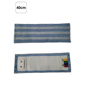 Mop mikrofibra z docierką DUO 40cm - Zaczep/kieszeń