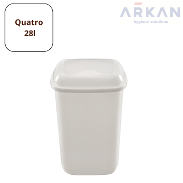 Kosz na odpady QUATRO 28l - Biały