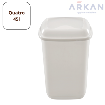 Kosz na odpady QUATRO 45l - Biały